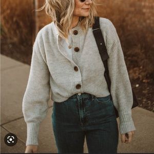 Everlane Alpaca Cardigan - Oatmeal